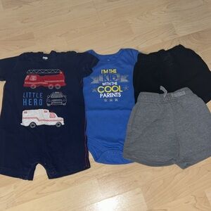 18 month Summer Bundle, Shorts Onesie and Short sleeve outfit